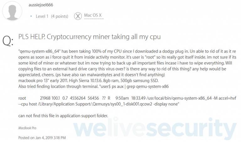 fake cpu for osx